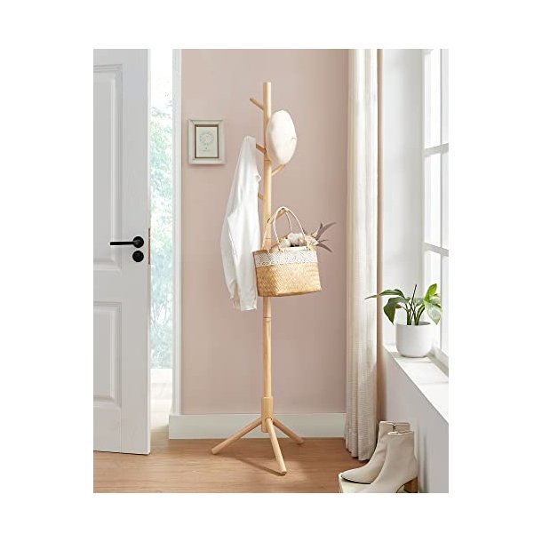 Stumtjener i tr� - frakke stativ til entre - brun 47x47x175