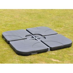 Parasolfod 65-100 kg - 4 stk plast fliser/vgt til haveparasol/parasol 