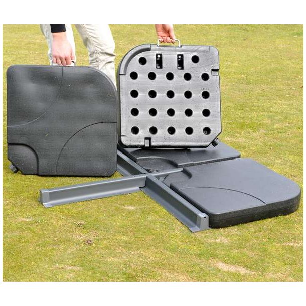 Parasolfod 65-100 kg - 4 stk plast fliser/vgt til haveparasol/parasol 