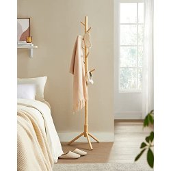 Stumtjener i tr� - frakke stativ til entre - brun 47x47x175