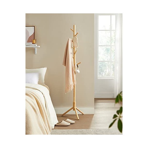 Stumtjener i tr� - frakke stativ til entre - brun 47x47x175