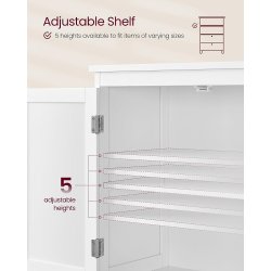 Badev�relsesskab med skuffer - opbevaringsskab hvid 110x60x30