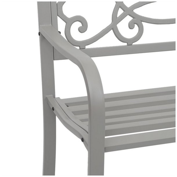 Parkbnk og havebnk - gr stlbnk i pulverlakeret stl