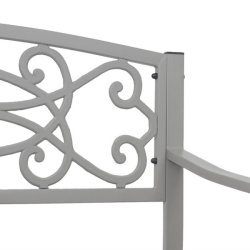 Parkbnk og havebnk - gr stlbnk i pulverlakeret stl