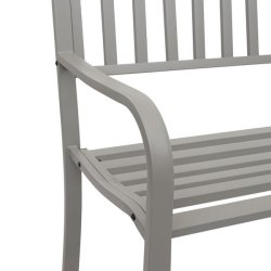 St�lb�nk - gr� parkb�nk og haveb�nk i pulverlakeret st�l