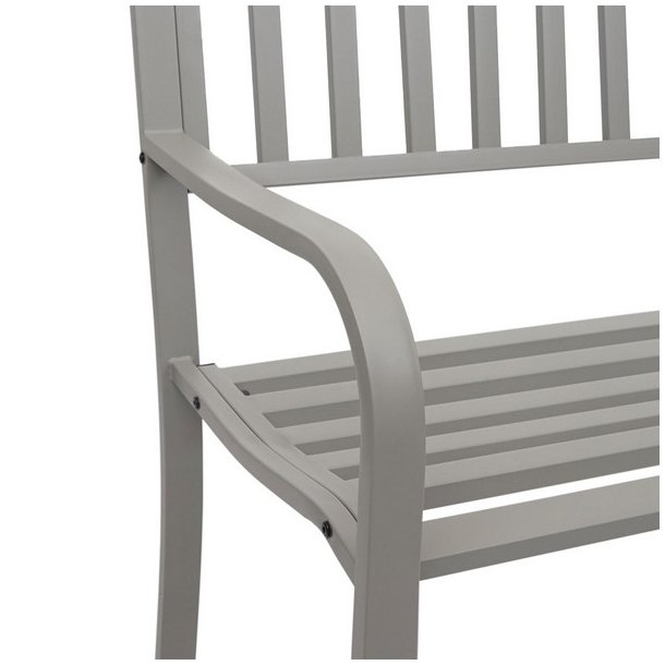 St�lb�nk - gr� parkb�nk og haveb�nk i pulverlakeret st�l