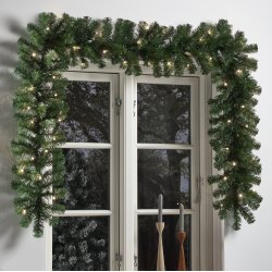 Granguirlande med 50 LED lys - 270 cm granguirlande til batteri