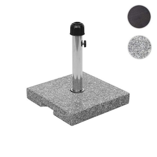 Parasolfod i granit - firkantet gr granitfod til parasol 23 kg