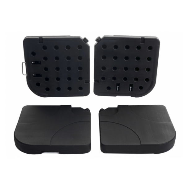 Hngeparasol 3 meter - 300 cm deluxe antracit parasol med parasolfod 