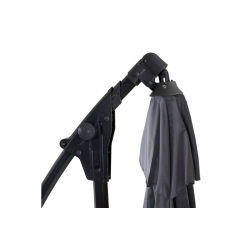 Hngeparasol 3 meter - 300 cm deluxe antracit aluminium parasol 