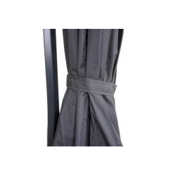 Hngeparasol 3 meter - 300 cm deluxe antracit aluminium parasol 