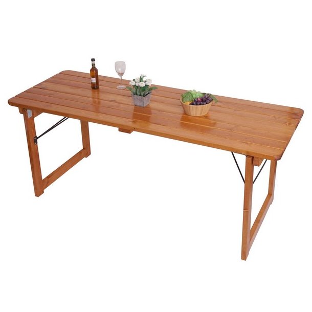 Havebord 180 cm - sammenklappelige foldbare trbord - bord i tr