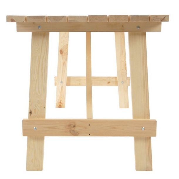 Havebord 148 cm - trbord - ubehandlet massivt fyrretr