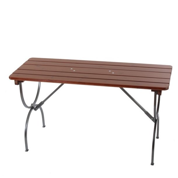 Havebord - sammenklappeligt foldbart brunt havebord p 180 cm
