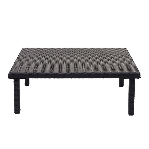 Havebord - sort polyrattan 30x80x50 cm - havem�bler
