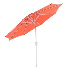 Haveparasol i aluminium med knk/vip 270 cm - orange parasol