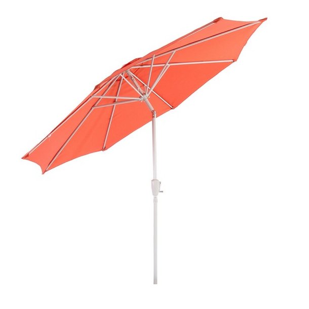 Haveparasol i aluminium med knk/vip 270 cm - orange parasol