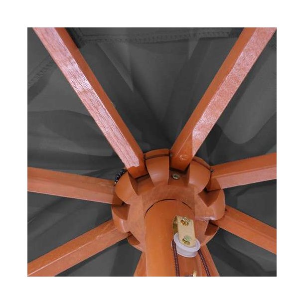 Tr�parasol �3 meter - antracit haveparasol af tr� �300 cm