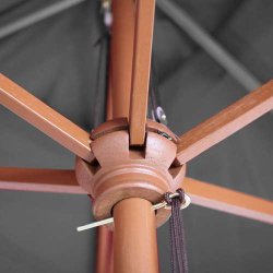 Tr�parasol �3 meter - antracit haveparasol af tr� �300 cm