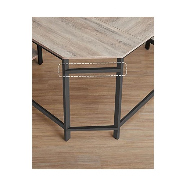 Hj�rneskrivebord - L-formet skrivebord - gr�/beige 138 x 138