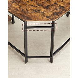 Hj�rneskrivebord - L-formet skrivebord - rustik brun 138 x 138