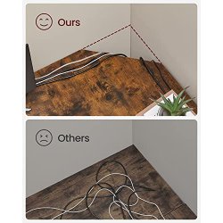 Hj�rneskrivebord - L-formet skrivebord - rustik brun 138 x 138