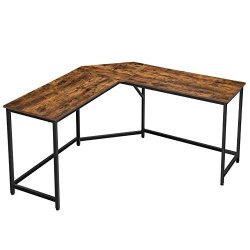 Hj�rneskrivebord - L-formet skrivebord - rustik brun 149 x 149