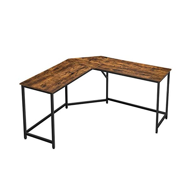 Hj�rneskrivebord - L-formet skrivebord - rustik brun 149 x 149