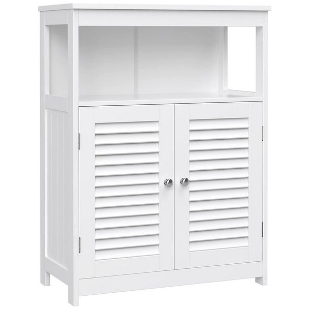 Kommode - hvid badevrelsesskab - skab 80 x 60 x 30 cm