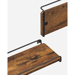 Hylder - 2 svvende L-formet hjrnehylder - rustik brune