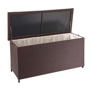 Polyrattan hyndeboks - brun hyndeboks p 320 liter - 63x135x52 Premium model