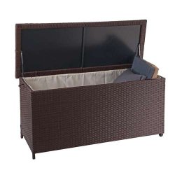 Polyrattan hyndeboks - brun hyndeboks p 320 liter - 63x135x52 Premium model