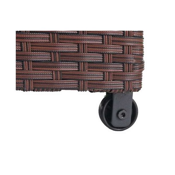 Polyrattan hyndeboks - brun hyndeboks p 320 liter - 63x135x52 Premium model