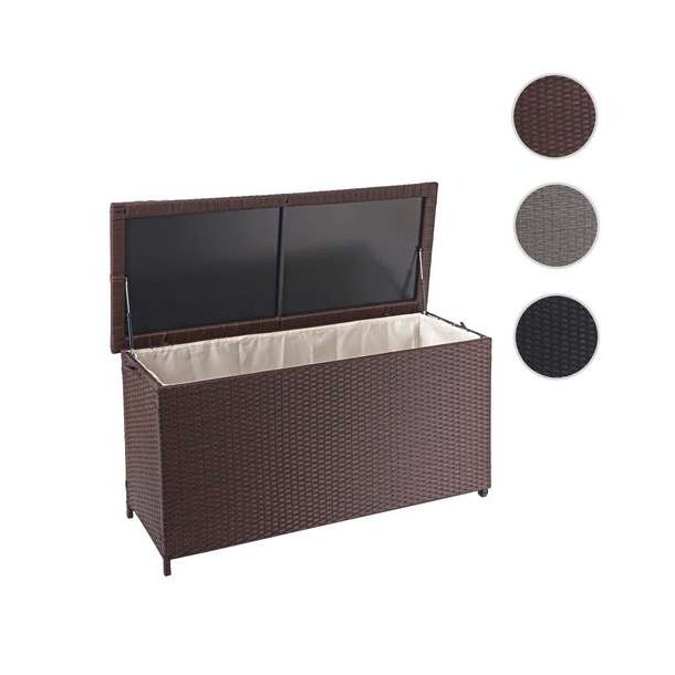 Polyrattan hyndeboks - brun hyndeboks p 320 liter - 63x135x52 Premium model