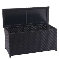 Polyrattan hyndeboks - sort hyndeboks p 320 liter - 63x135x52 Basis model