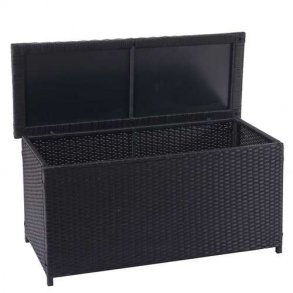 Polyrattan hyndeboks - sort hyndeboks p 320 liter - 63x135x52 Basis model
