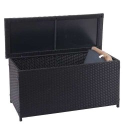 Polyrattan hyndeboks - sort hyndeboks p 320 liter - 63x135x52 Basis model