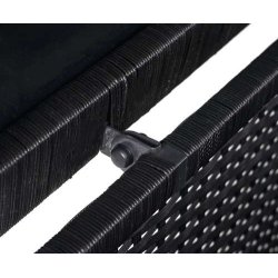Polyrattan hyndeboks - sort hyndeboks p 320 liter - 63x135x52 Basis model