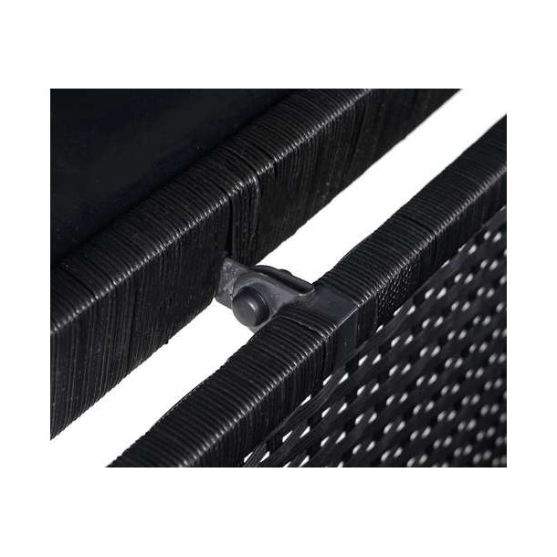 Polyrattan hyndeboks - sort hyndeboks p 320 liter - 63x135x52 Basis model