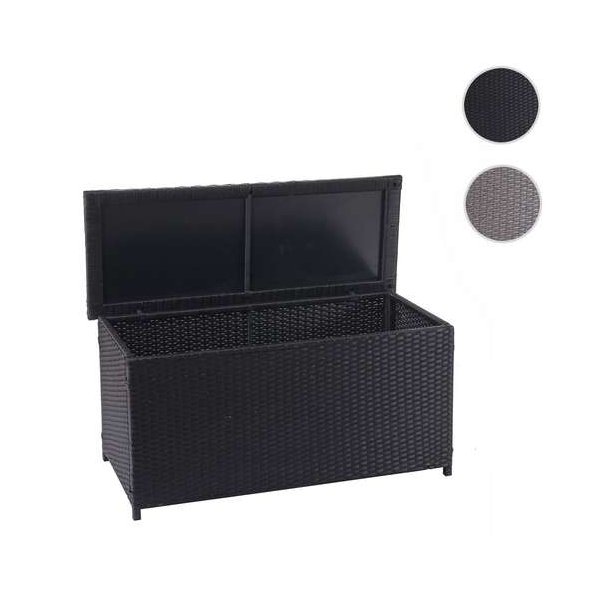 Polyrattan hyndeboks - sort hyndeboks p 320 liter - 63x135x52 Basis model