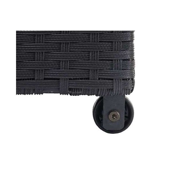 Polyrattan hyndeboks - sort hyndeboks p 320 liter - 63x135x52 Premium model