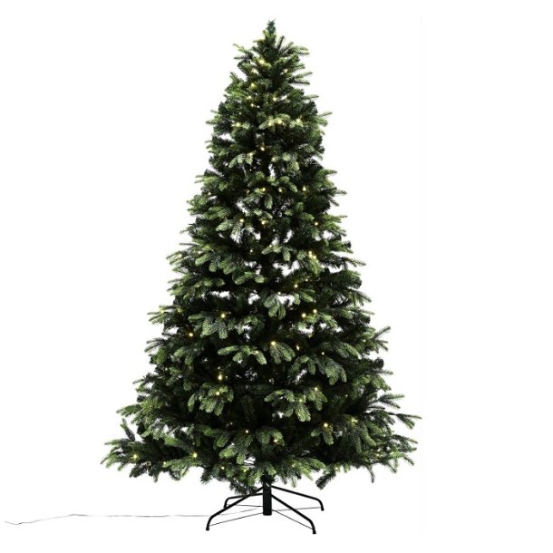 Juletræ på 150 x 106 cm med 150 LED - kunstigt luksus PE/PVC juletræ