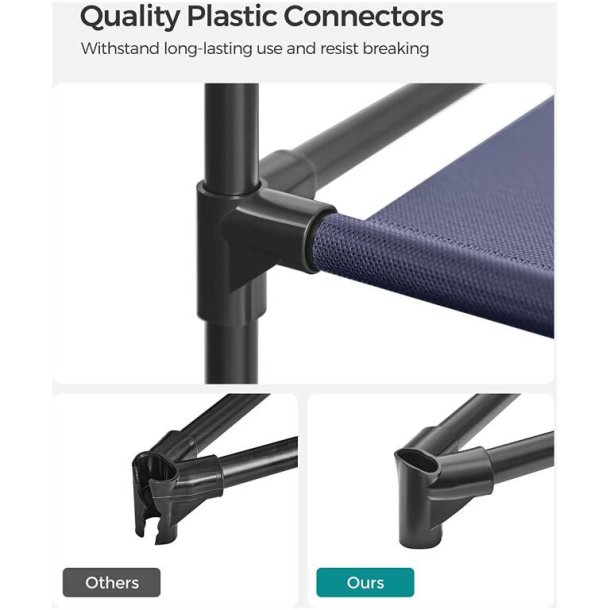 Kl�deskab med stofsider - marinebl� garderobeskab og t�jskab - 175 cm