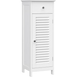 Kommode med skab og skuffe - hvid badev�relsesskab 87x32x30