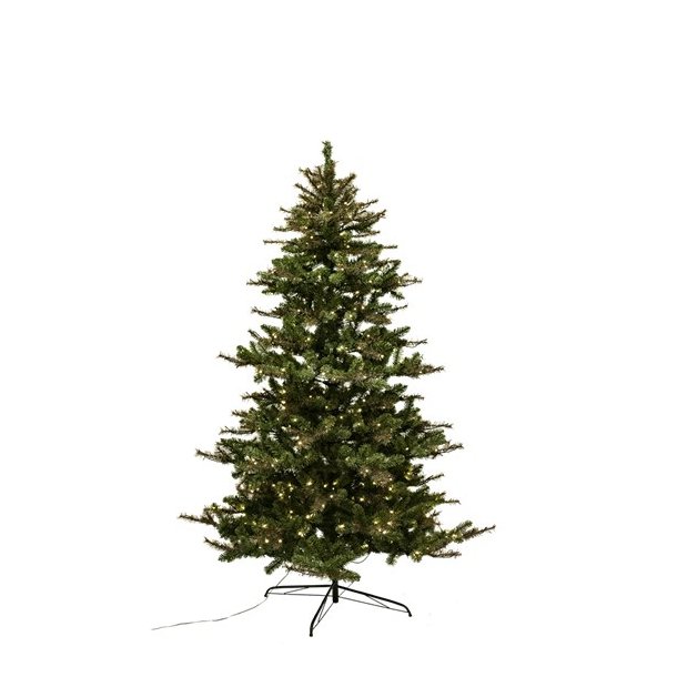 Juletræ på 150 cm med 260 LED lys - kunstigt PVC juletræ med lys