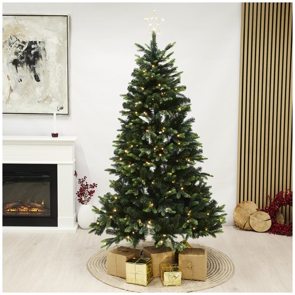 Kunstigt juletr LIFA 150 x 106 cm m/LED og stjerne - NORDIC WINTER