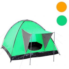 Campingtelt - 2 personers kuppeltelt til camping - grnt telt