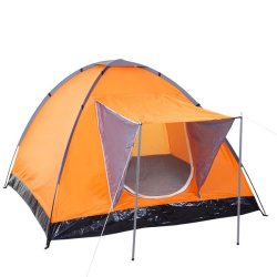 Campingtelt - 2 personers kuppeltelt til camping - orange telt