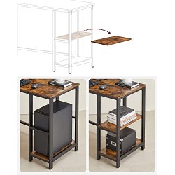 Hj�rneskrivebord - L-formet skrivebord - rustik brun 138 x 138