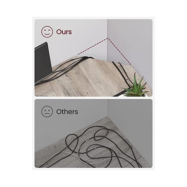 Hj�rneskrivebord - L-formet skrivebord - gr�/beige 138 x 138